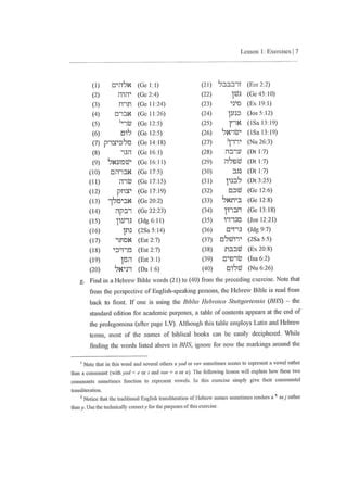Learn Biblical Hebrew: Lesson 1 .